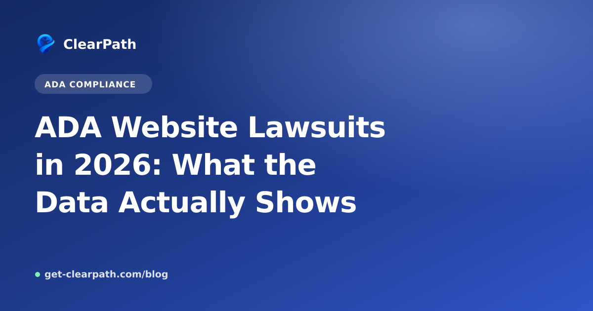 ADA Website Lawsuits in 2026: What the Data Actually Shows