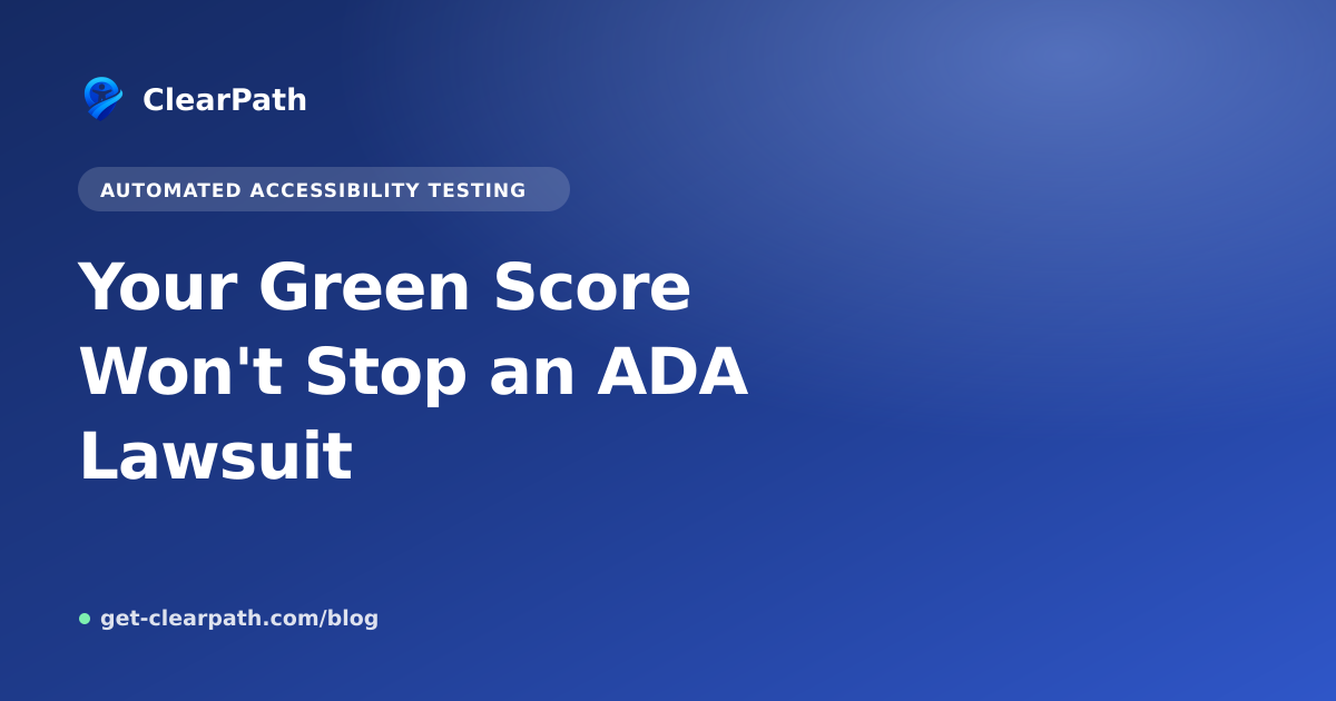 Your Green Score Won't Stop an ADA Lawsuit